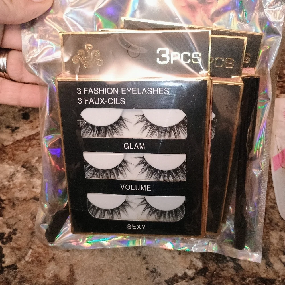 3PCS Fashion Eyelashes Set - Glam, Volume, Sexy Three Sets Of Three